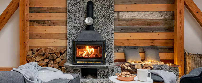 Thelin Hearth Products Direct Vent Gas Stove Fireplace Inspection in Forney, Texas